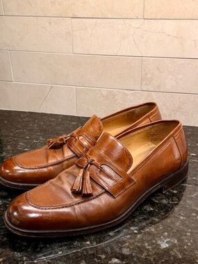 Johnston & Murphy Stratton Men's Leather Tassel Loafers – Tan